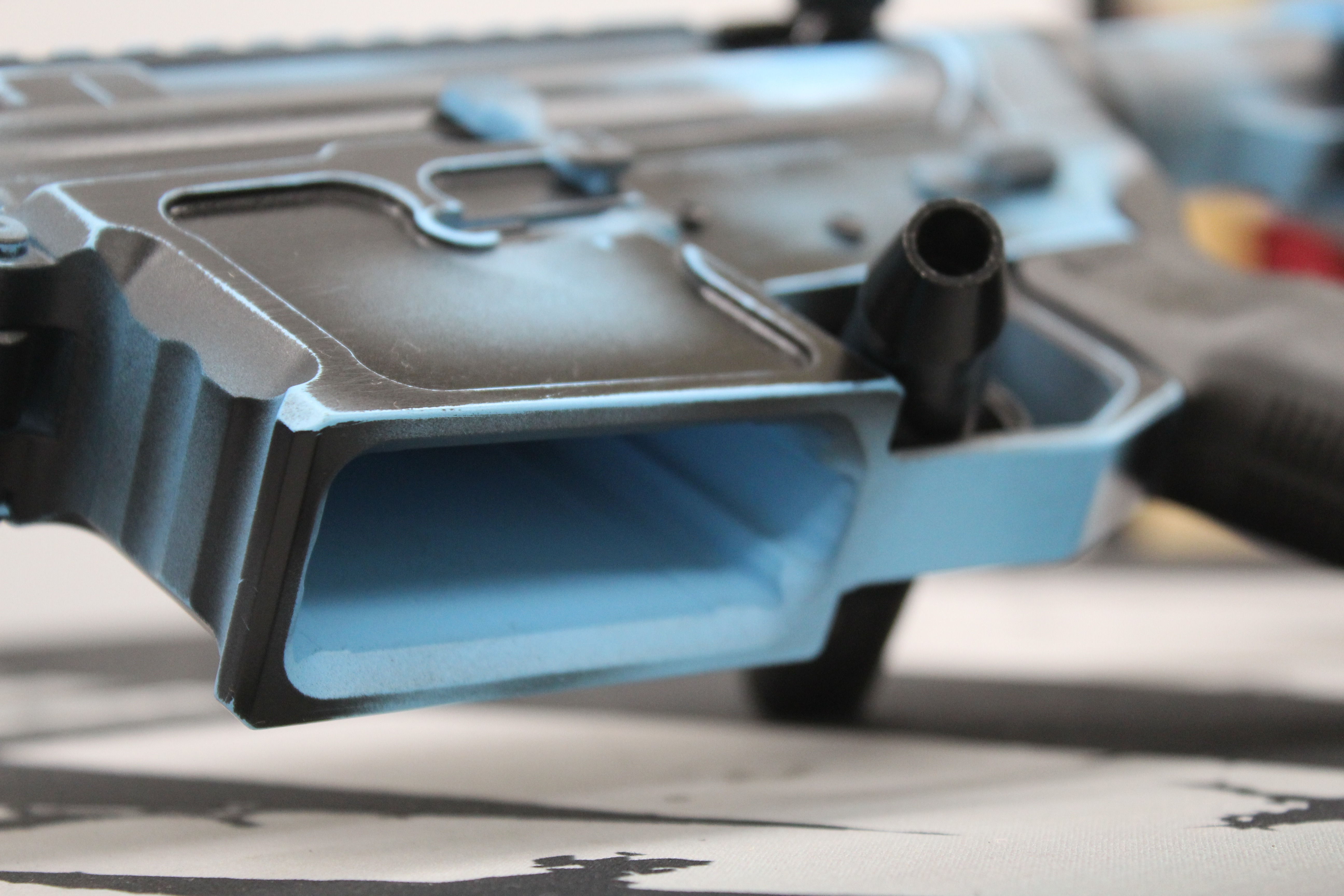 Ar 15 Blue Raspberry AR Cerakoted using Blue Raspberry and Gloss Black | Cerakote
