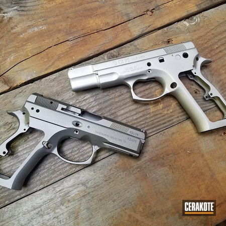 Powder Coating: Graphite Black H-146,Czech Republic,Tungsten V-167,S.H.O.T,Crushed Silver H-255,Pistol,CZ,Before and After,CZ85B,Restoration