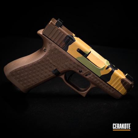 Powder Coating: Glock 43,9mm,Custom Glock Frame,Glock,Chocolate Brown H-258,S.H.O.T,Pistol,Pistol Slides,Glock Slides,Stippling,Laser,Custom Glock