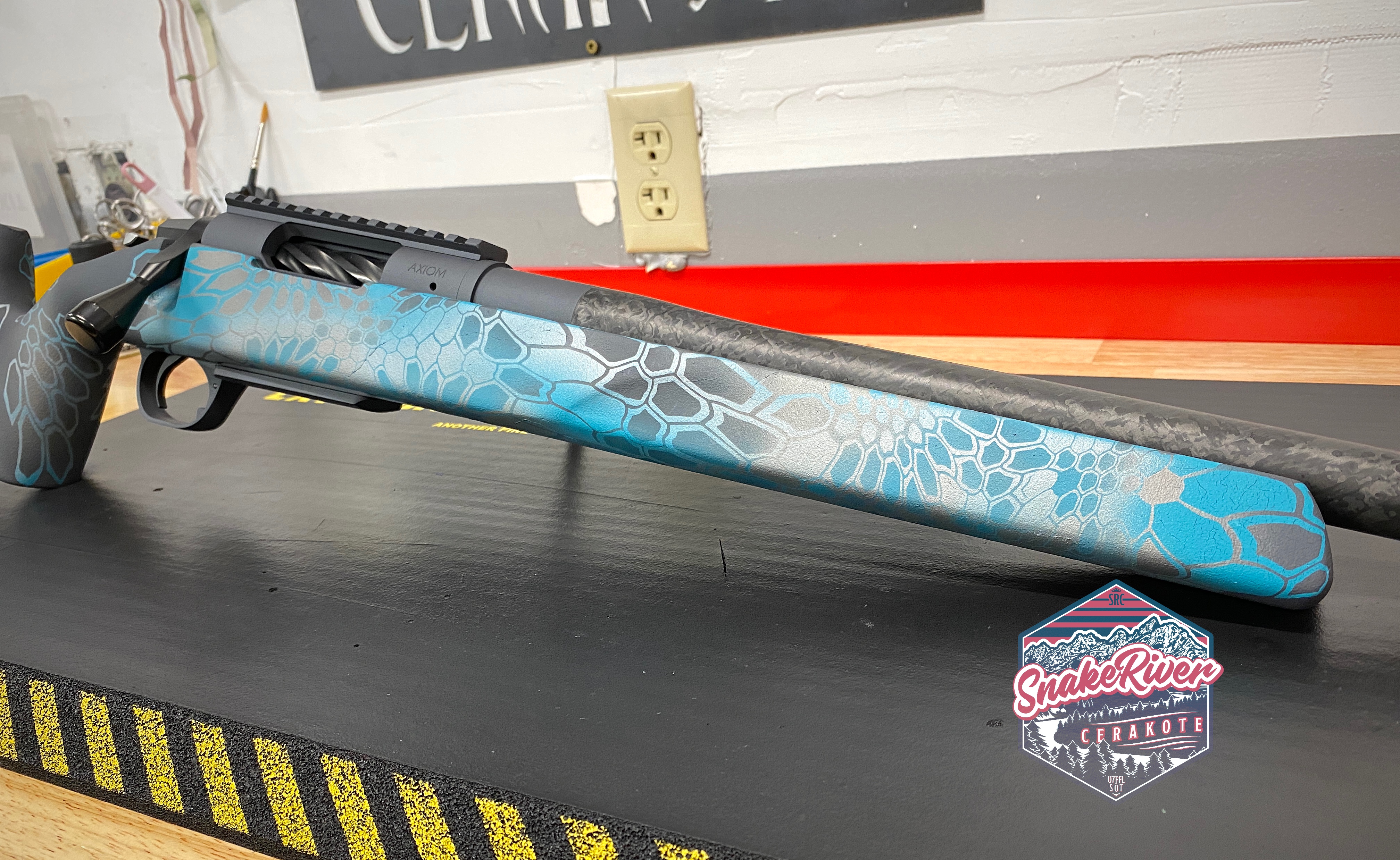 Python Camo Rifle featuring Aztec Teal | Cerakote
