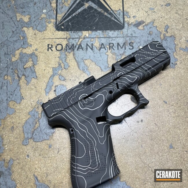 Topoflage Glock 19 Cerakoted Using Armor Black And Steel Grey