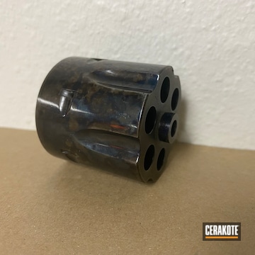 Revolver Cylinder Cerakoted Using High Gloss Armor Clear