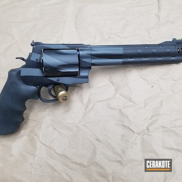 Smith & Wesson Revolver Cerakoted Using Armor Black, Sniper Grey And Gloss Black