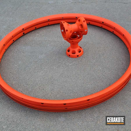 Powder Coating: Hunter Orange H-128,Wheel Hubs,Wheelchair