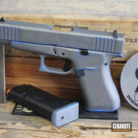 Powder Coating: Glock,NRA Blue H-171,S.H.O.T,Pistol,Glock 48,Tungsten H-237,Custom Glock