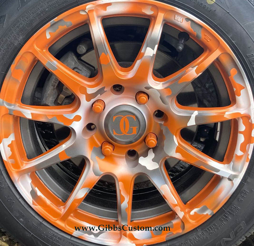 Orange Camo Rockstar Rims