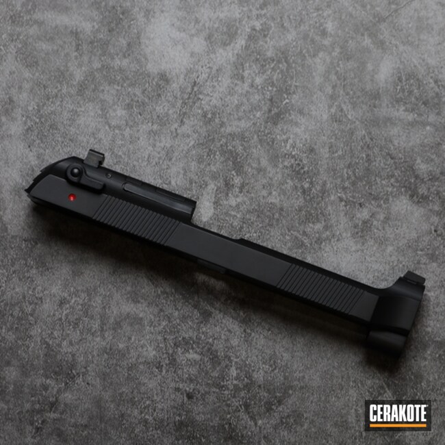Beretta 92fs Pistol Slide Cerakoted Using Graphite Black