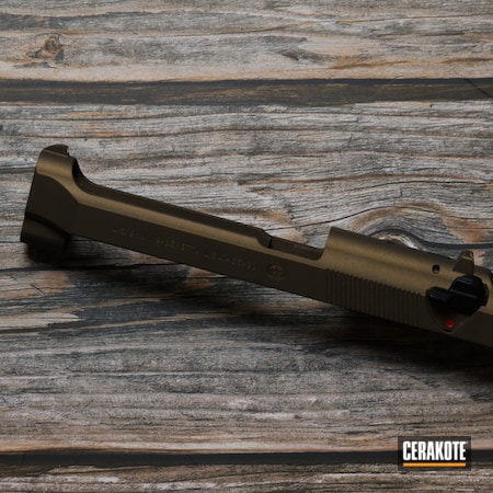 Powder Coating: 9mm,S.H.O.T,Beretta,92FS,Burnt Bronze H-148