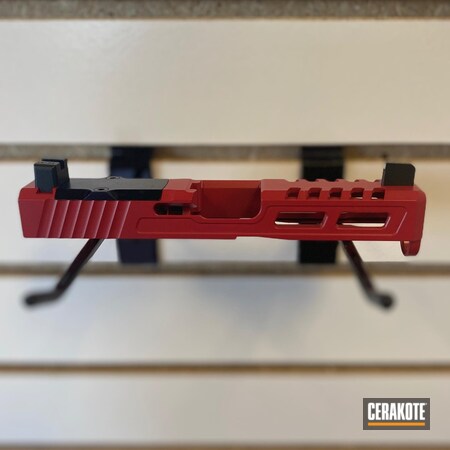 Powder Coating: S.H.O.T,Glock Slide,RUBY RED H-306,Pistol Slide
