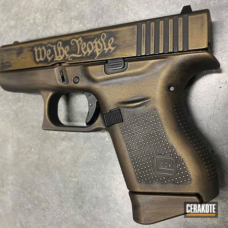 Powder Coating: Glock 43,9mm,Graphite Black H-146,S.H.O.T,We the people,Battleworn,Burnt Bronze H-148,Custom Glock