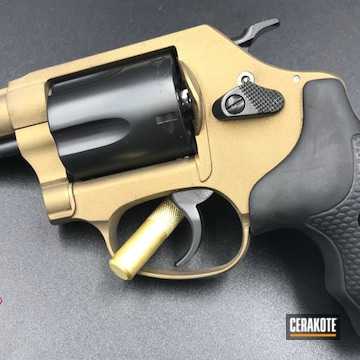 Smith & Wesson Revolver Cerakoted Using Burnt Bronze And Blackout