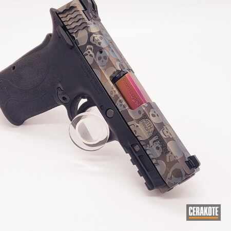 Powder Coating: Graphite Black H-146,Smith & Wesson,S.H.O.T,Custom Pistol,Gold H-122,Blue Titanium H-185,Skulls,Firearms