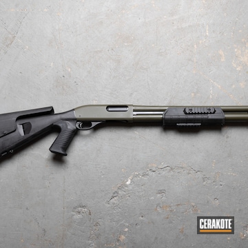 Remington 870 Shotgun Cerakoted Using Mil Spec Green