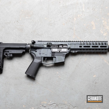 Custom Camo Ar Cerakoted Using Sig™ Dark Grey And Sniper Grey