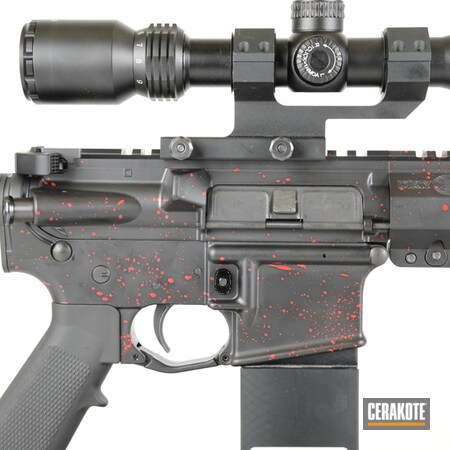 Powder Coating: Graphite Black H-146,Crimson H-221,S.H.O.T,Zombie Killer,Battle Rifle,Receiver Set,Blood Splatter,Rifle,AR Project,Custom AR Build