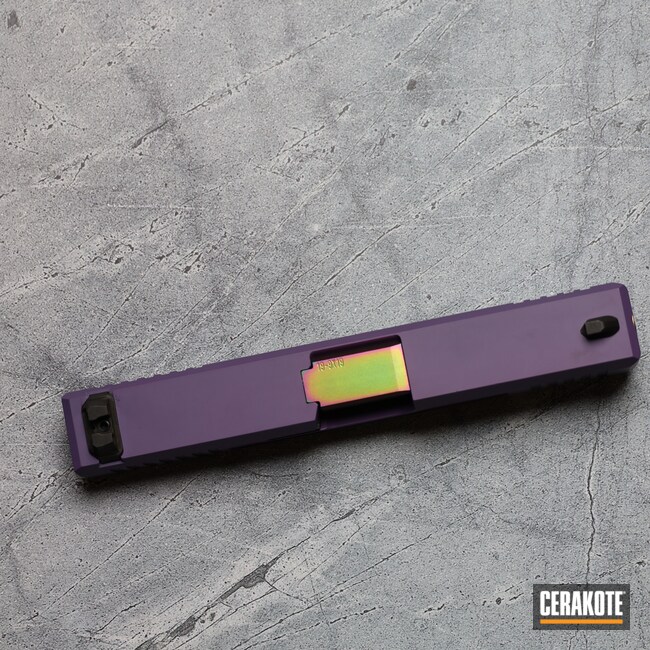 Cerakoted: S.H.O.T,9mm,Custom Glock,Bright Purple H-217,Glock Slide