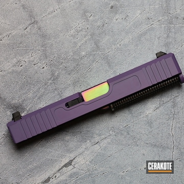 Custom Glock Slide Cerakoted Using Bright Purple