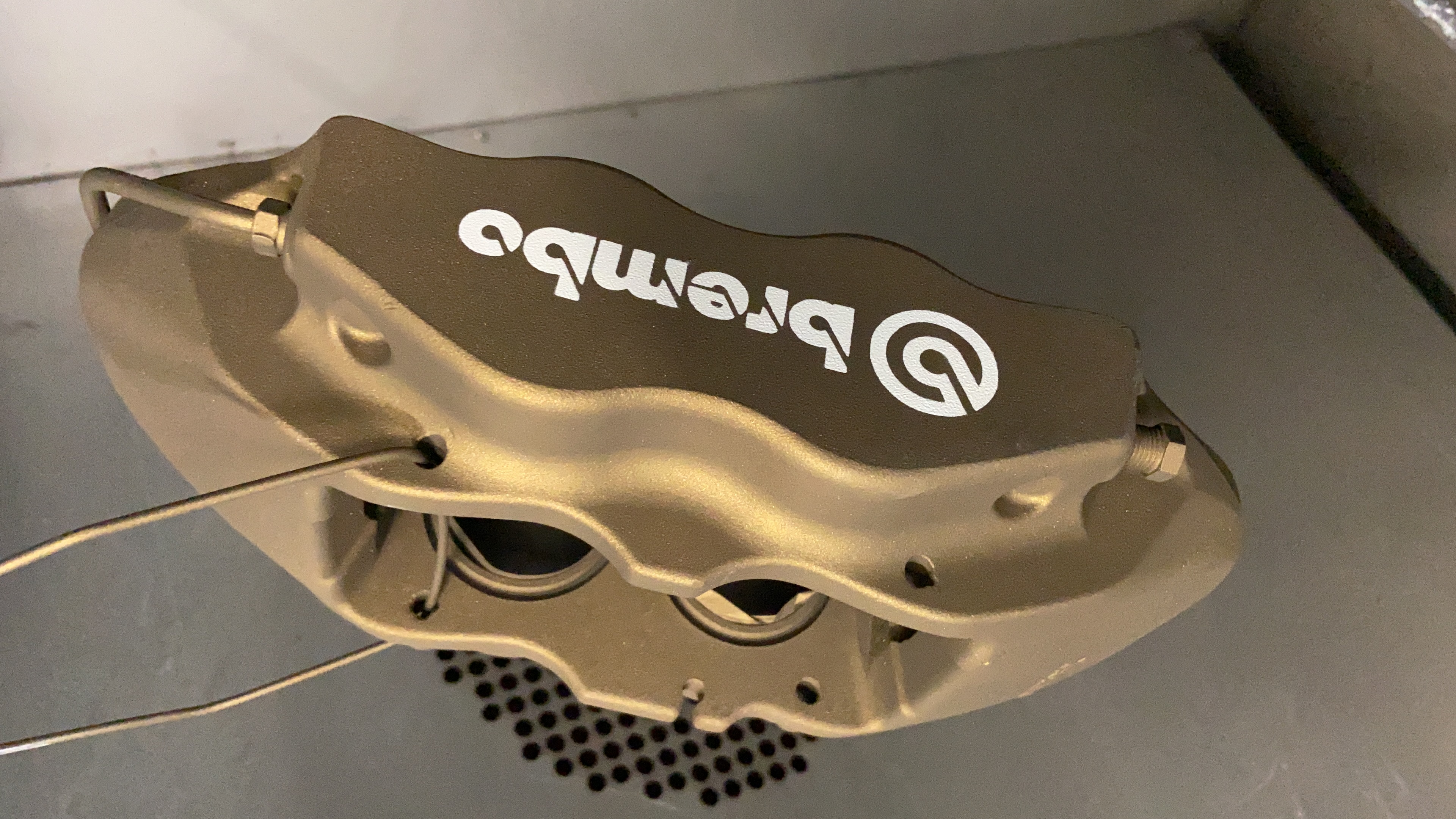 VW Golf R Calipers Cerakoted using Burnt Bronze | Cerakote