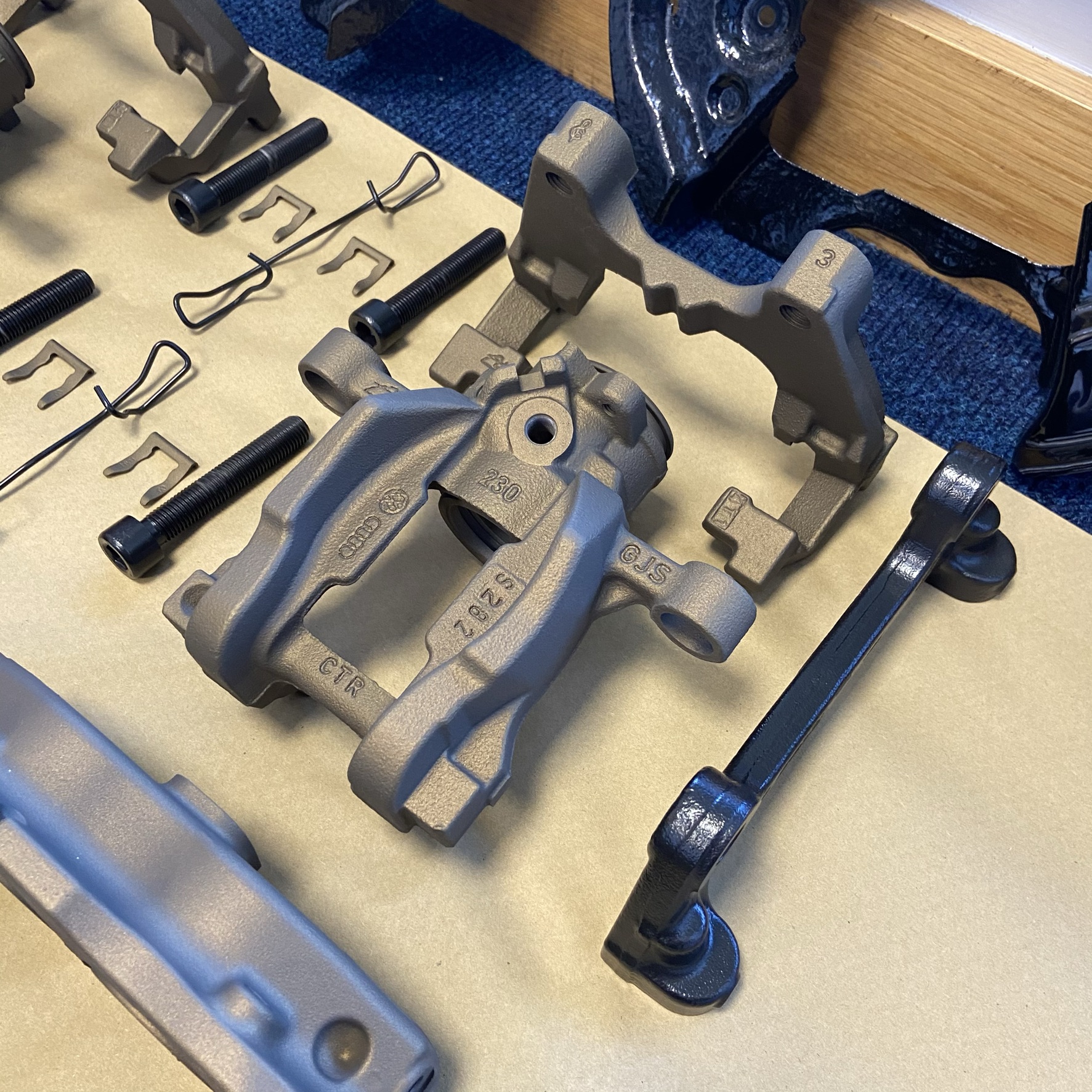 VW Golf R Calipers Cerakoted using Burnt Bronze | Cerakote