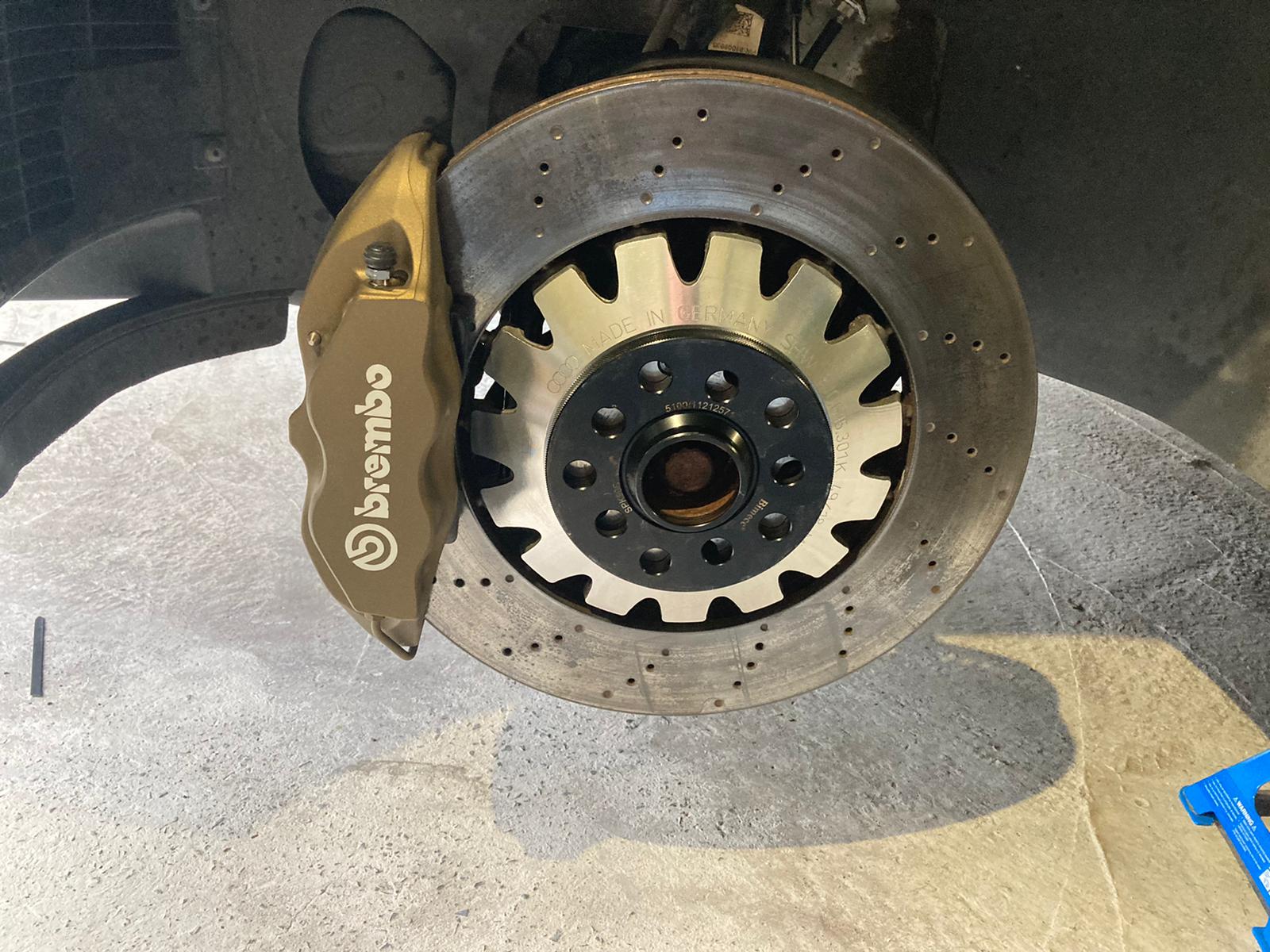 VW Golf R Calipers Cerakoted using Burnt Bronze | Cerakote
