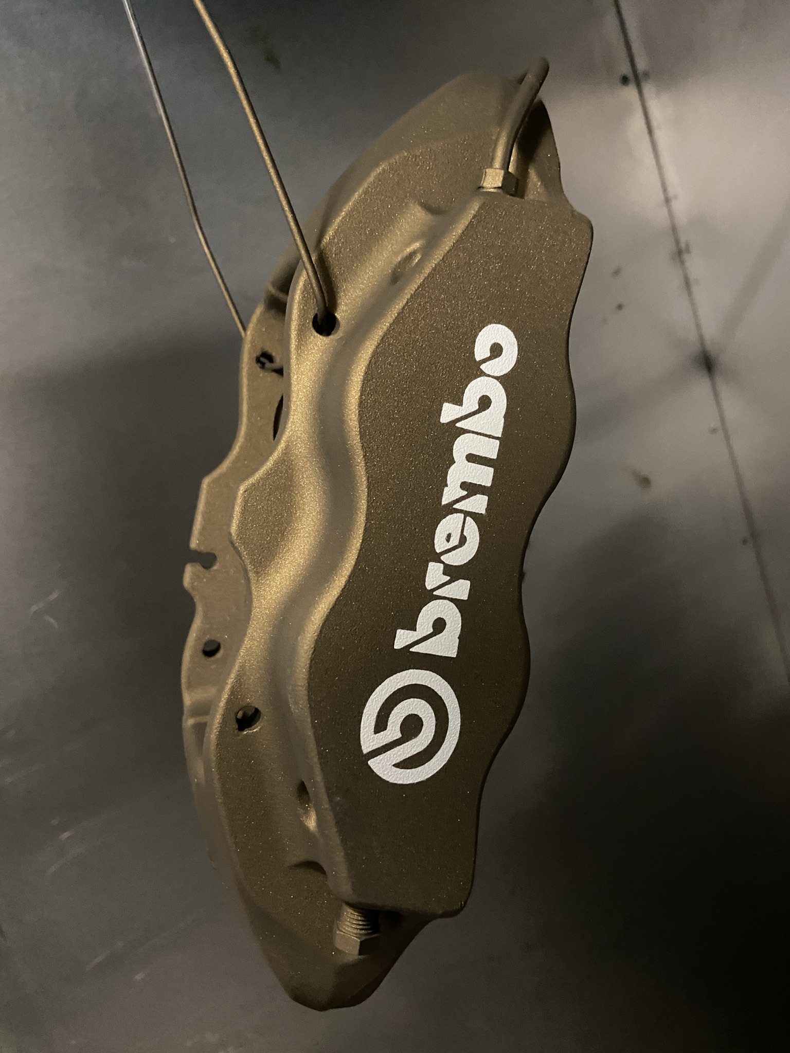 VW Golf R Calipers Cerakoted using Burnt Bronze | Cerakote