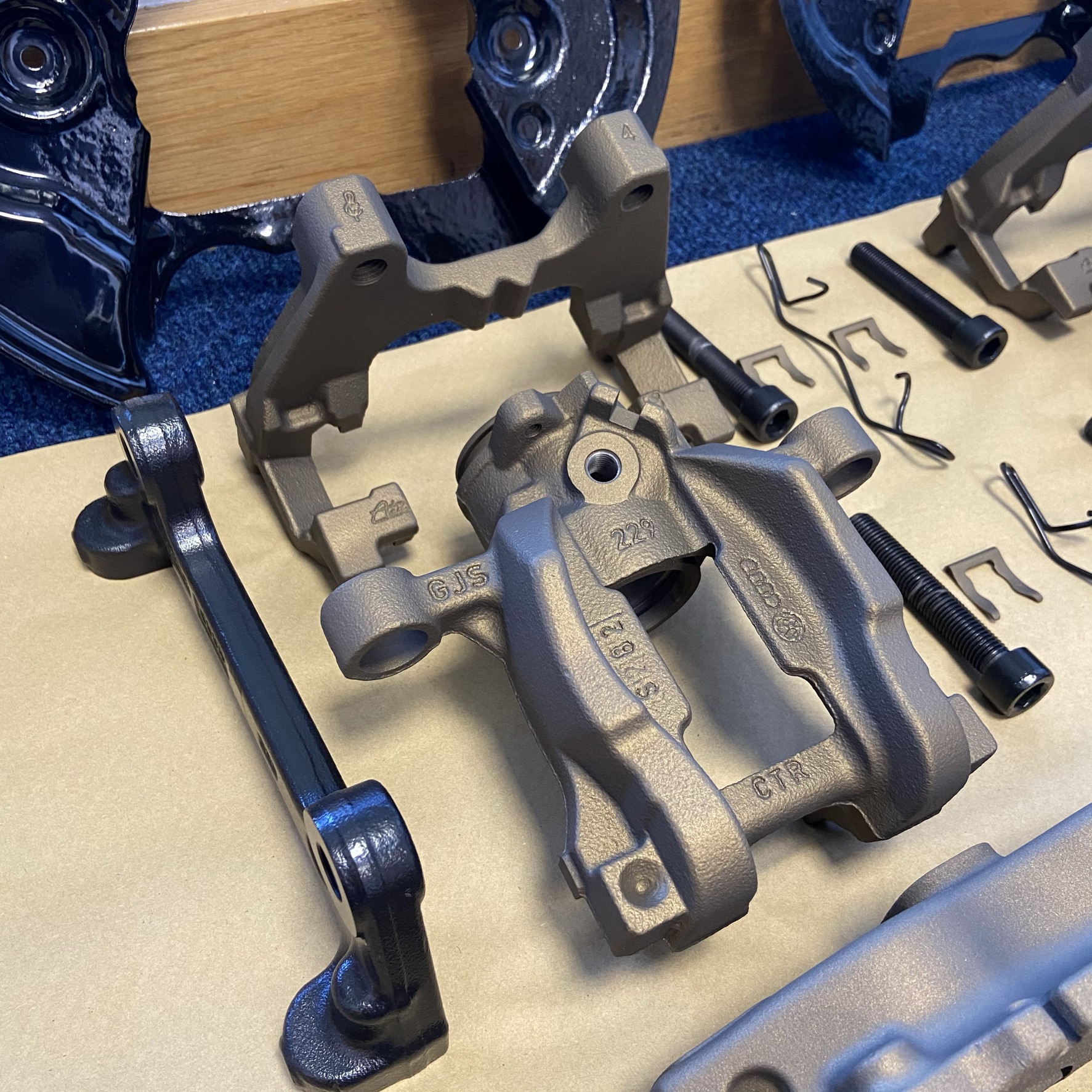 VW Golf R Calipers Cerakoted using Burnt Bronze | Cerakote