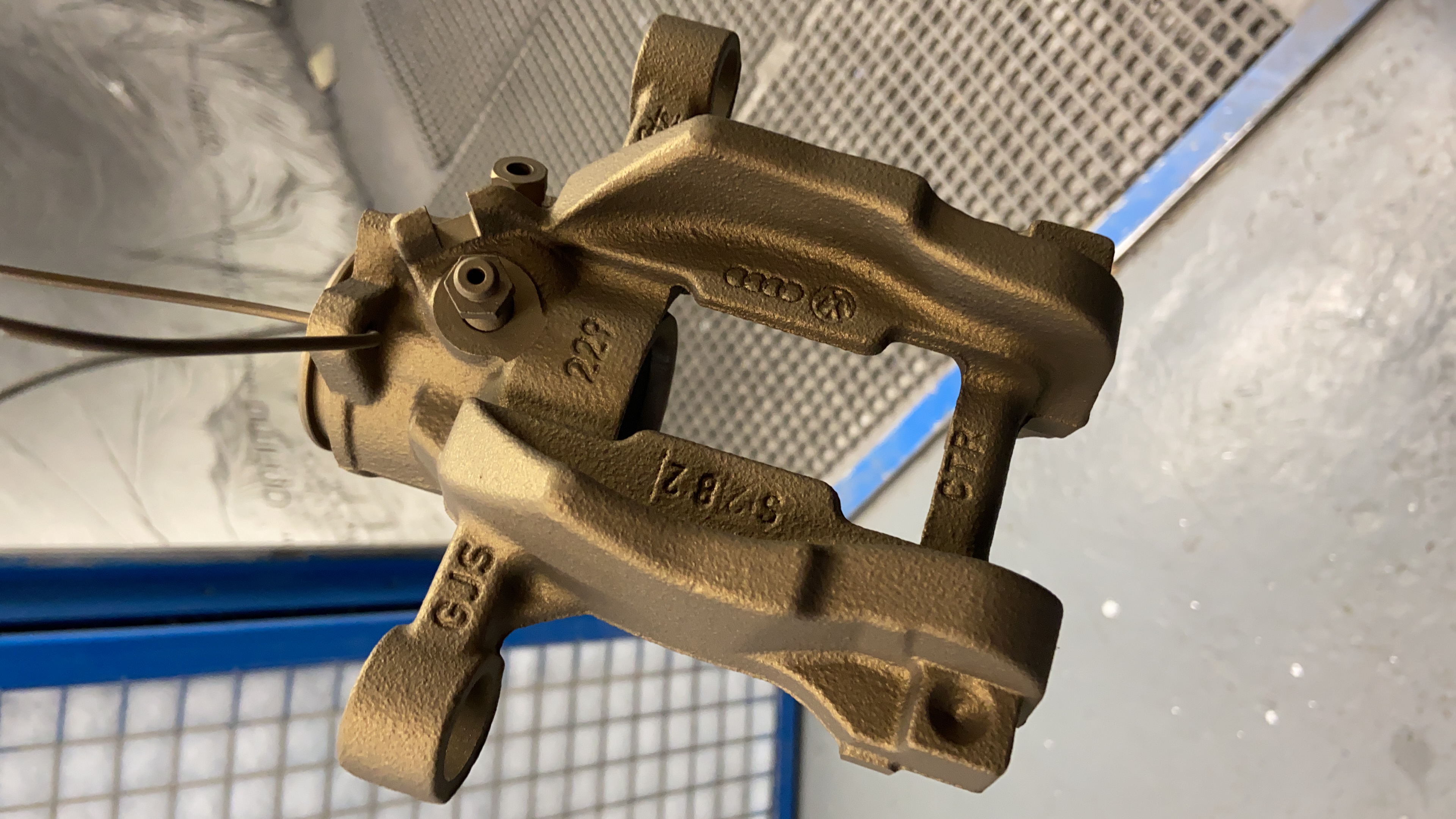 VW Golf R Calipers Cerakoted using Burnt Bronze | Cerakote