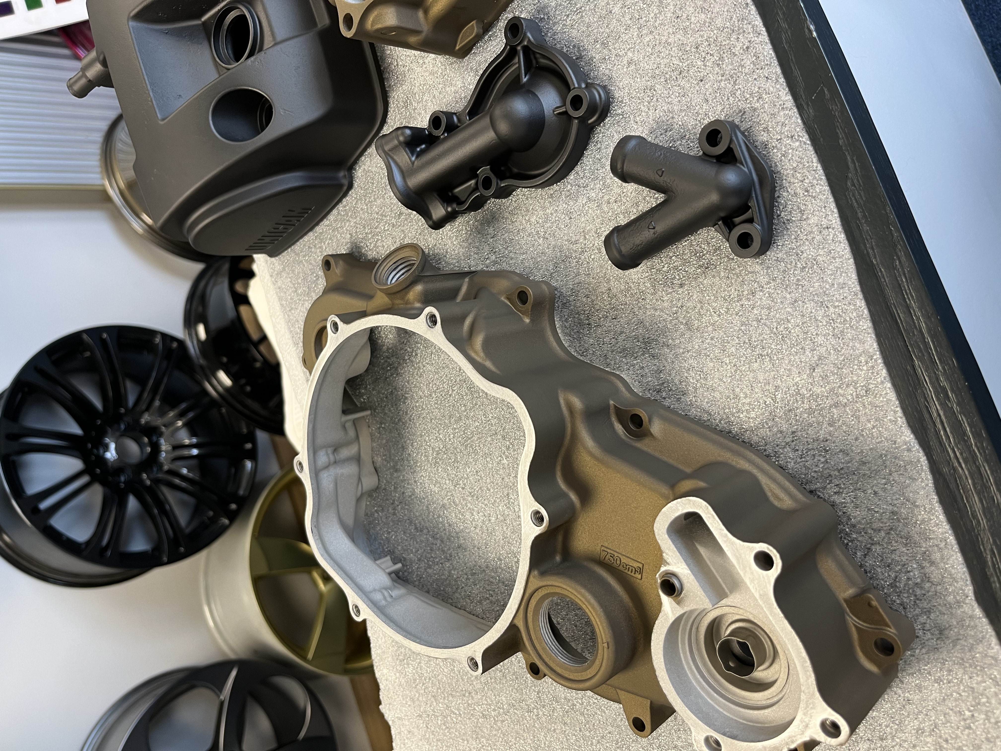 Motorcycle Engine Casing Coating Dirt Bike Engine Casings Cerakoted using Graphite Black and Burnt ...