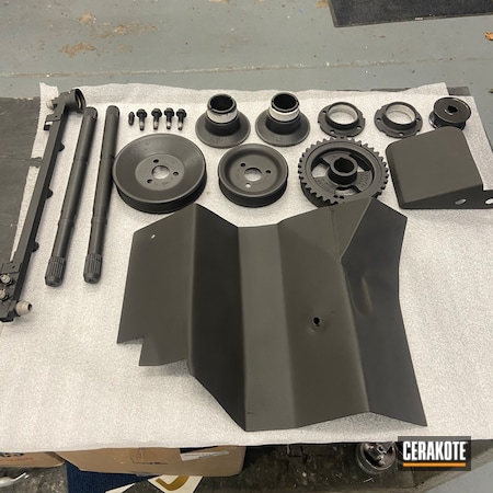 Powder Coating: Graphite Black H-146,Engine Parts,Gloss Black H-109,Crushed Silver H-255,Automotive,CERAKOTE GLACIER SILVER C-7700