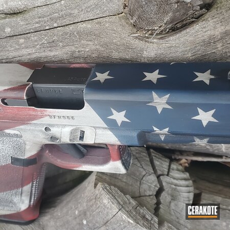 Powder Coating: KEL-TEC® NAVY BLUE H-127,Bright White H-140,S.H.O.T,Pistol,Gold H-122,Armor Black H-190,Glock 21,USMC Red H-167,Distressed American Flag