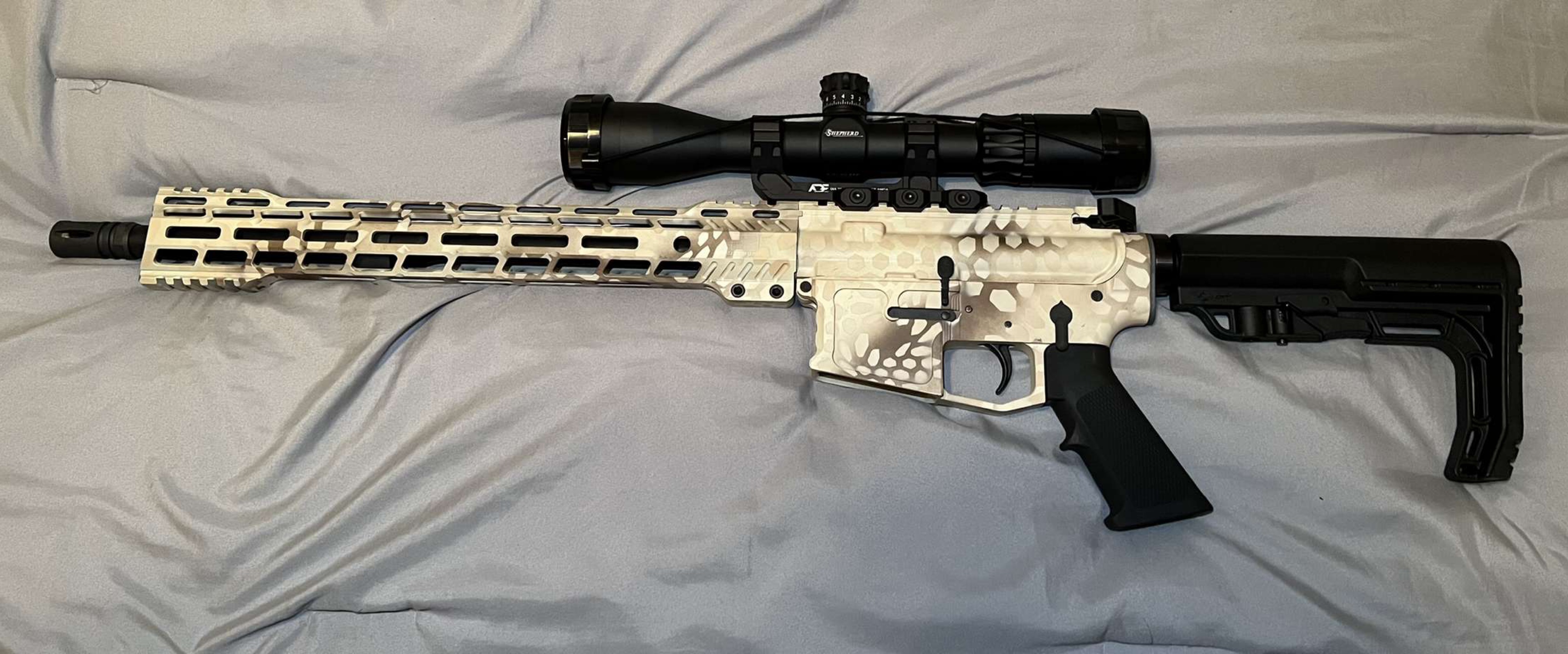 AR Cerakoted using Plum Brown, Light Sand and FS Sabre Sand | Cerakote