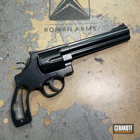 Powder Coating: .44 Magnum,Smith & Wesson,S.H.O.T,Midnight E-110,Refinished,Revolver,Match Factory Bluing,Handgun,Restoration,Smith & Wesson 629