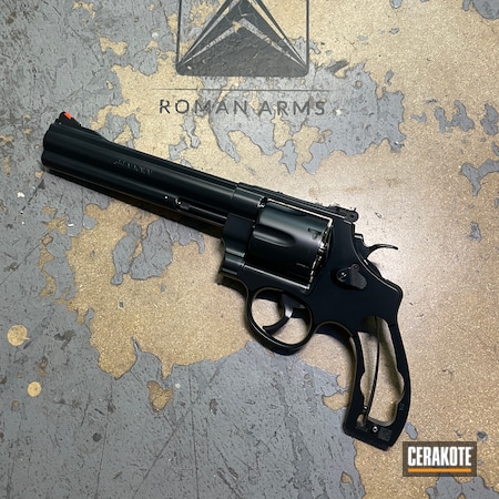 Powder Coating: .44 Magnum,Smith & Wesson,S.H.O.T,Midnight E-110,Refinished,Revolver,Match Factory Bluing,Handgun,Restoration,Smith & Wesson 629