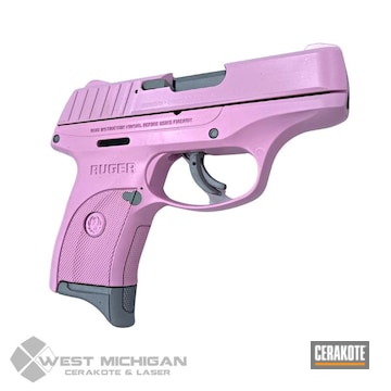 Ruger Ec9 Pistol Cerakoted Using Pink Sherbet