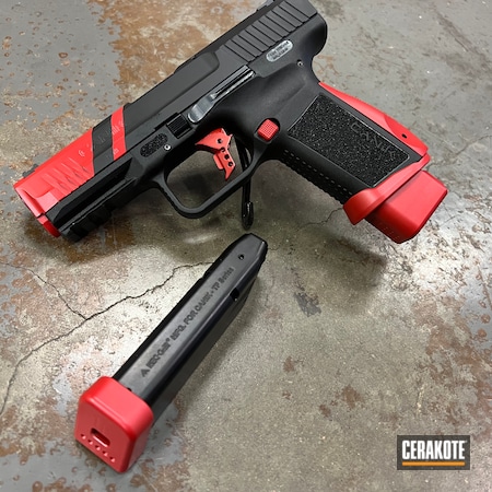 Powder Coating: 9mm,Graphite Black H-146,S.H.O.T,HABANERO RED H-318,Pistol,Gold H-122,Canik