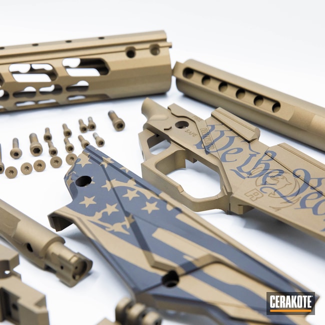 Cerakoted: S.H.O.T,6.5 Creedmoor,Ruger Precision,Graphite Black H-146,Distressed American Flag,Burnt Bronze H-148,Tactical Rifle,American Flag,We the people