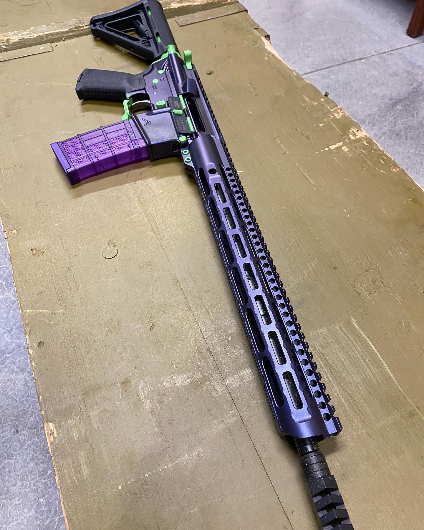 Custom Raging Hunter Cerekote AR Cerakoted using Cerakote FX Hunter, Cerakote FX Mystique and ...