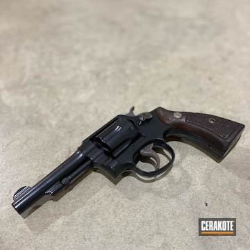 Smith & Wesson Revolver Cerakoted Using Blackout