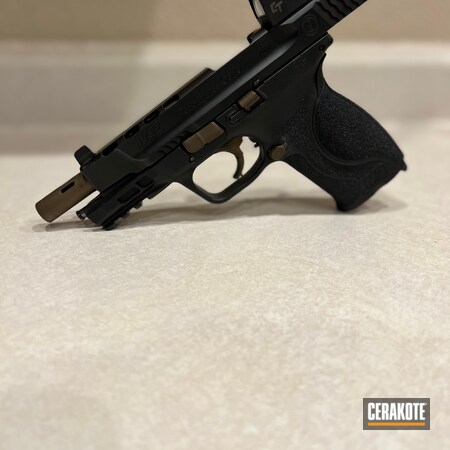 Powder Coating: Smith & Wesson,.9,M&P9,S.H.O.T,Pistol,Performance Center,Burnt Bronze H-148