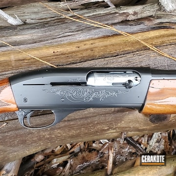 Remington 1100 Cerakoted Using Gloss Black