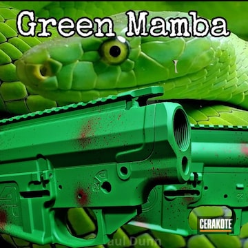 Ar Lower And Upper Cerakoted Using Green Mamba And Blood Orange