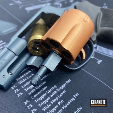 Taurus Revolver Cerakoted Using Blue Titanium And Copper