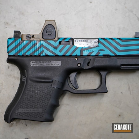 Powder Coating: Glock,RMR,S.H.O.T,10mm,Armor Black H-190,190,Dazzle,Custom Glock,AZTEC TEAL H-349