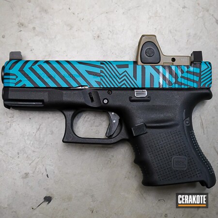 Powder Coating: Glock,RMR,S.H.O.T,10mm,Armor Black H-190,190,Dazzle,Custom Glock,AZTEC TEAL H-349