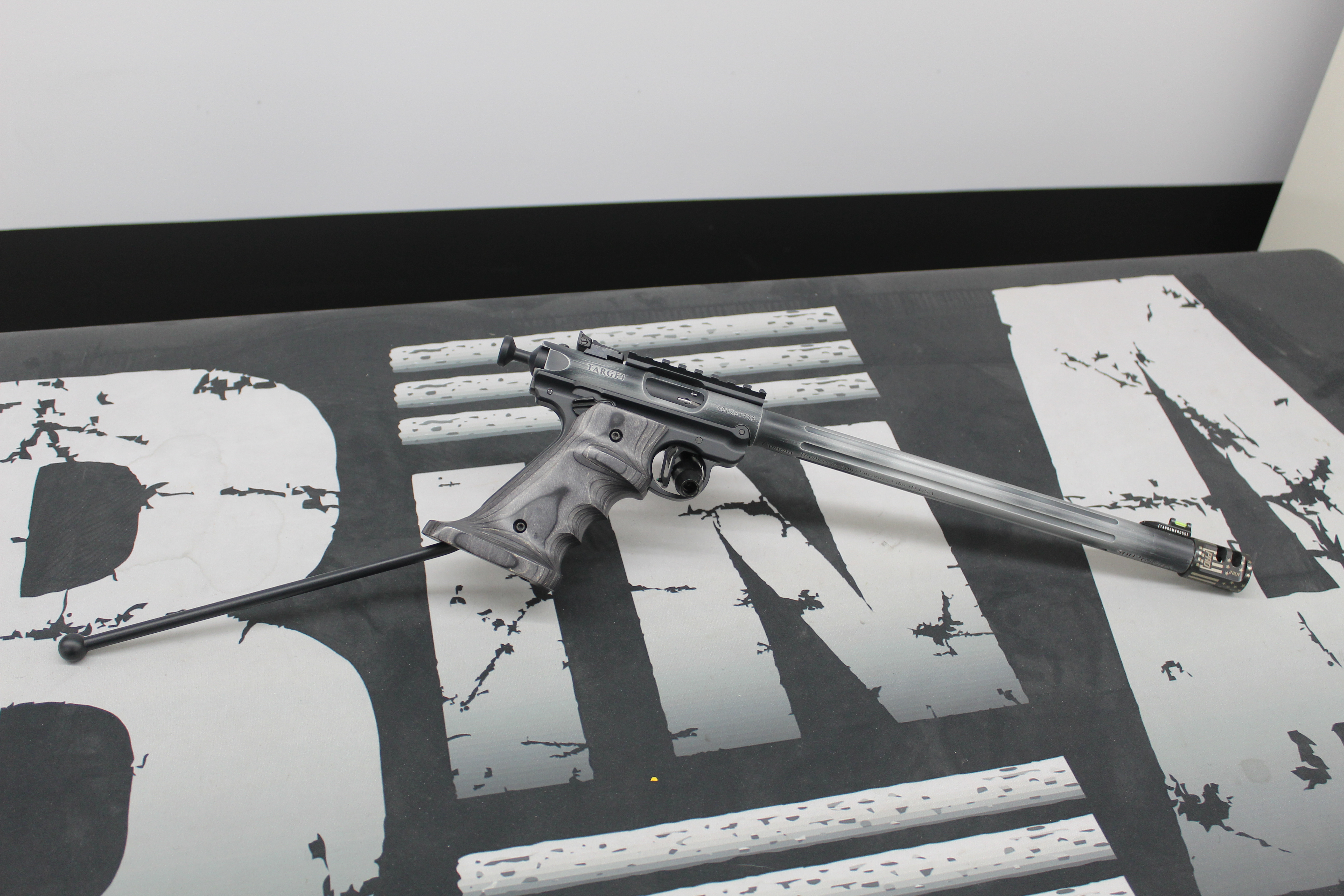 Custom Competition Ruger with Hidden White and Socom Blue | Cerakote