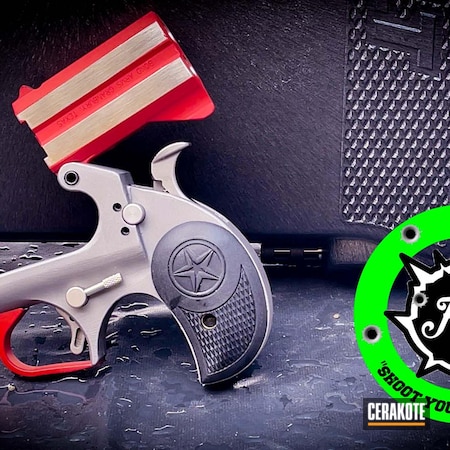Powder Coating: Conceal Carry,derrenger,S.H.O.T,Pistol,roughneck,FIREHOUSE RED H-216,Bond Arms
