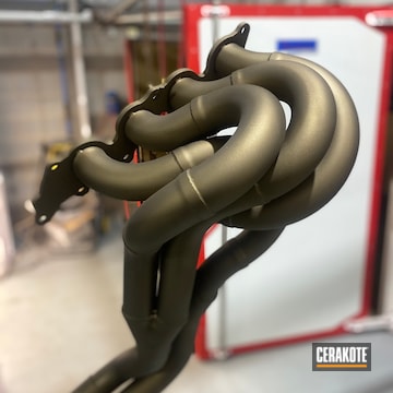 Custom Exhaust Manifold Cerakoted Using Burnt Bronze