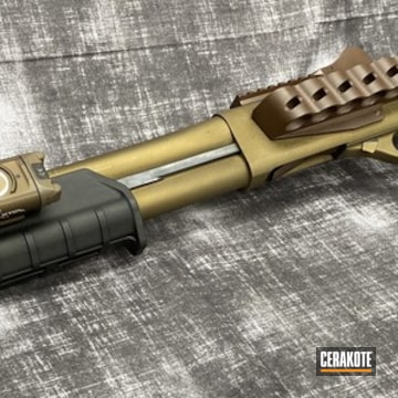 Pump Shotgun Cerakoted Using Barrett® Bronze And Burnt Bronze