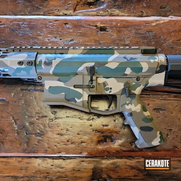 Cerakoted 80% Ar Build In Camo In H-200, H-199 And H-190