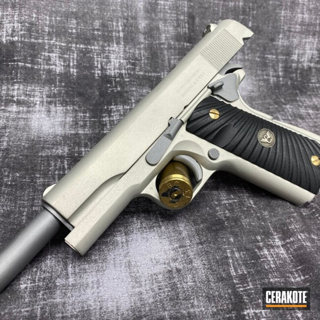 1911 Cerakoted Using Crushed Silver And Tungsten